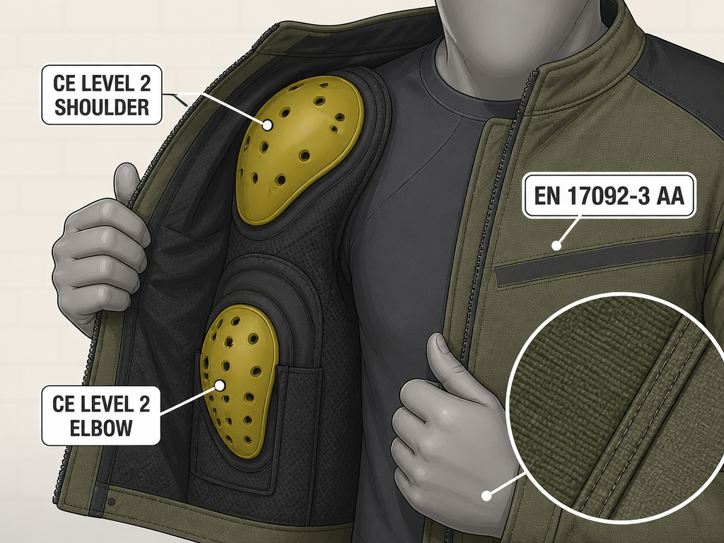 Types of Motorcycle Armor: CE Levels and Materials