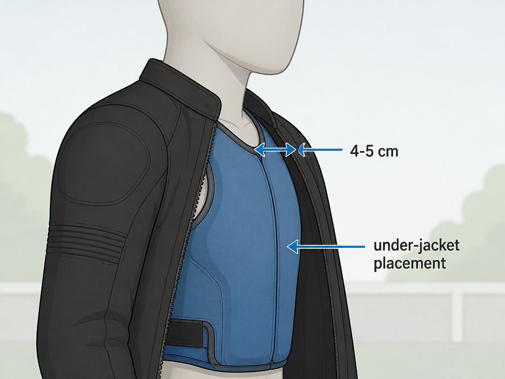 Versatile airbag vest layering under summer mesh and winter touring jackets